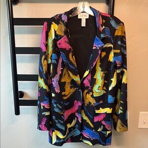 Joseph Ribhoff Colorful Abstract Women's Blazer